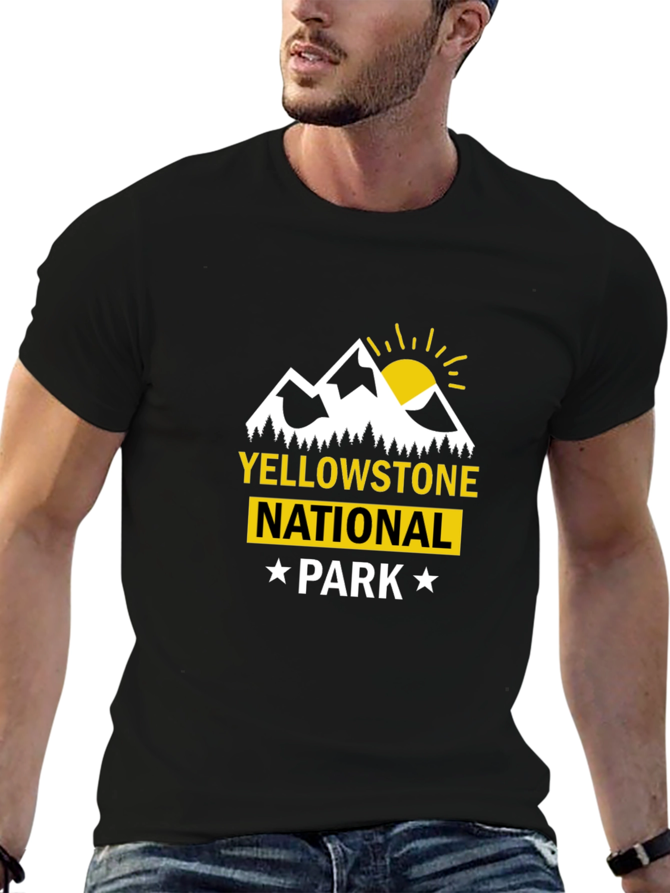 Yellowstone National Park Graphic Tee - Black