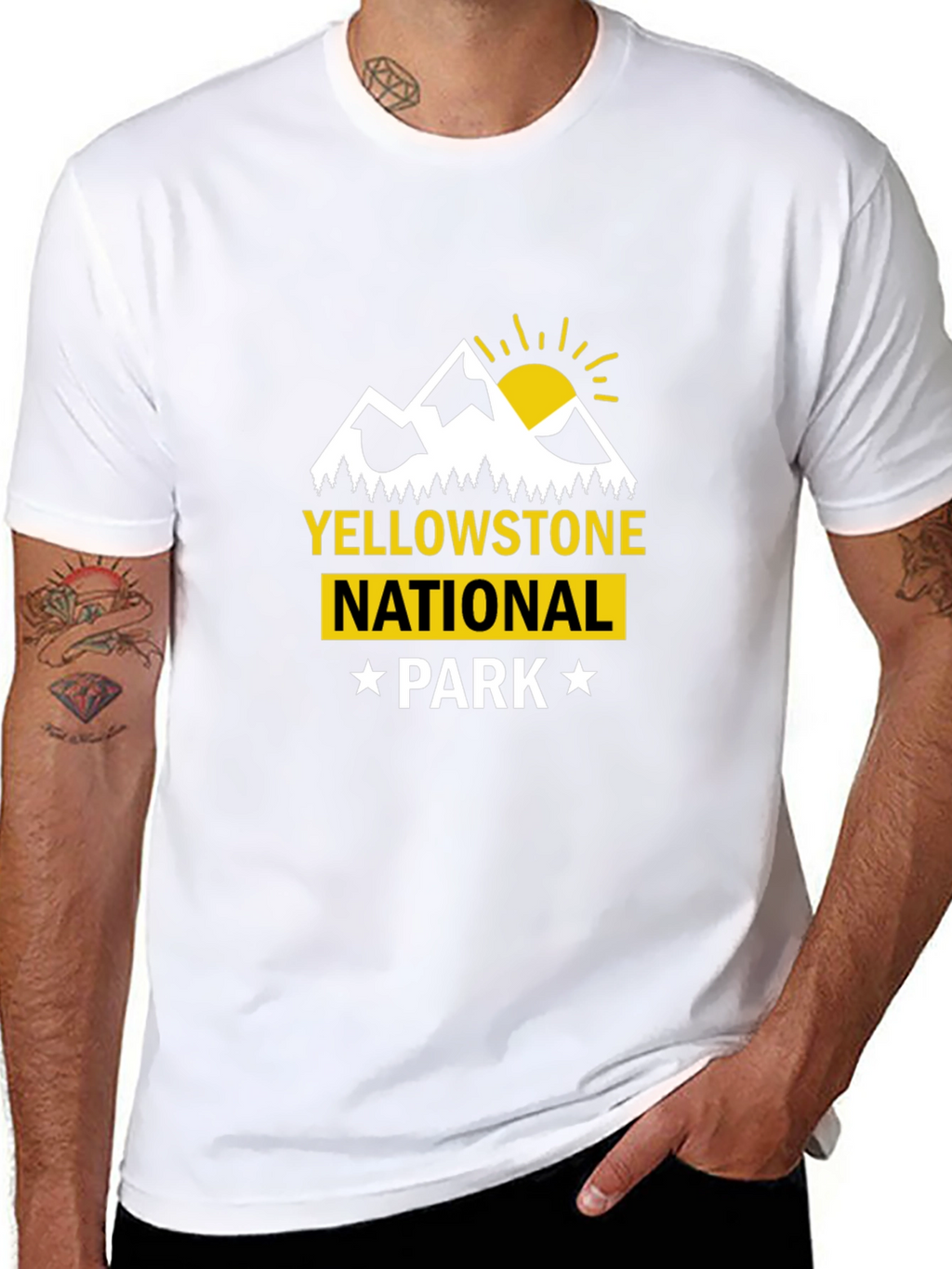 Yellowstone National Park Graphic Tee - Black