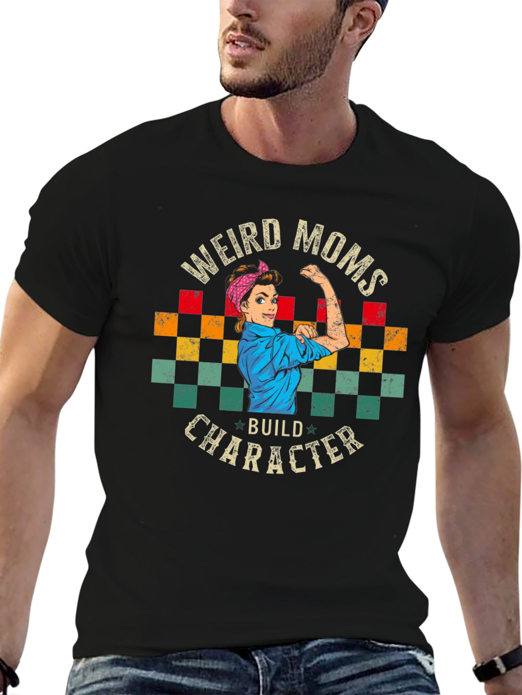 Weird Moms Build Character Graphic Tee - Unisex