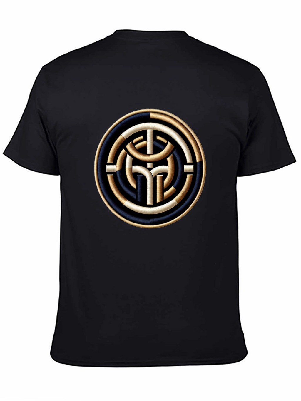 Circular Celtic Knot Design T-Shirt - Black