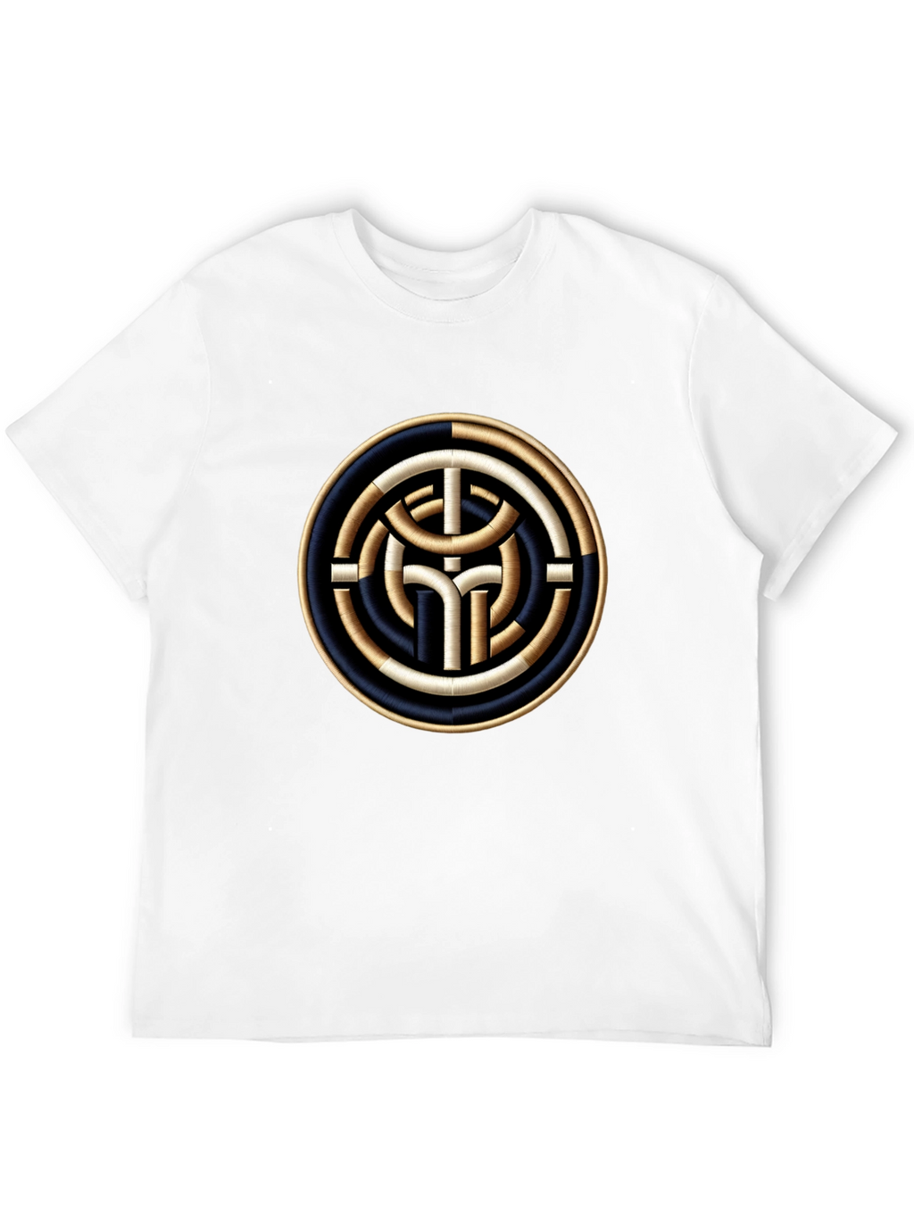 Circular Celtic Knot Design T-Shirt - Black