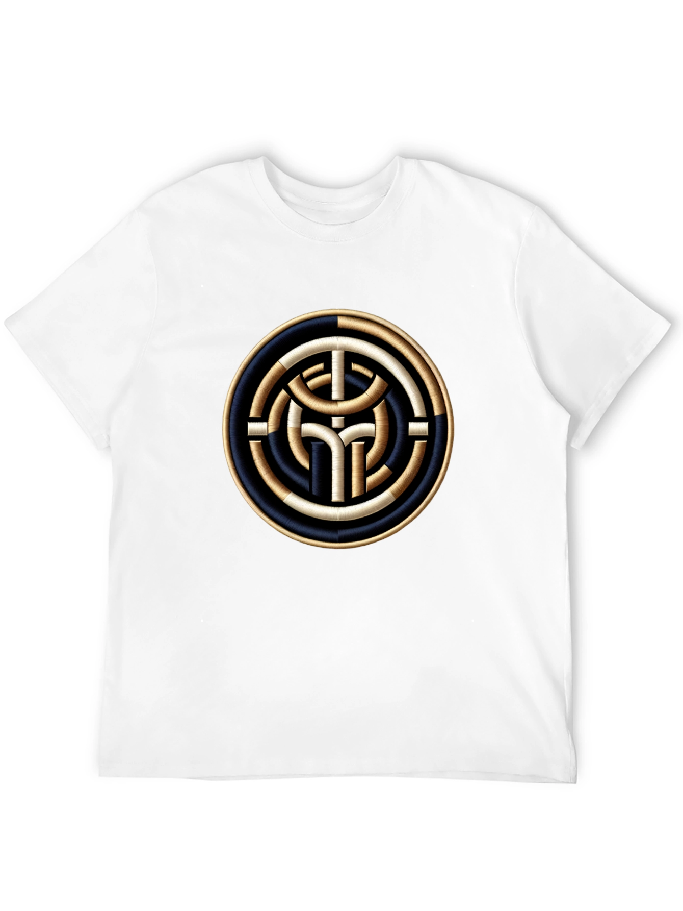 Circular Celtic Knot Design T-Shirt - Black