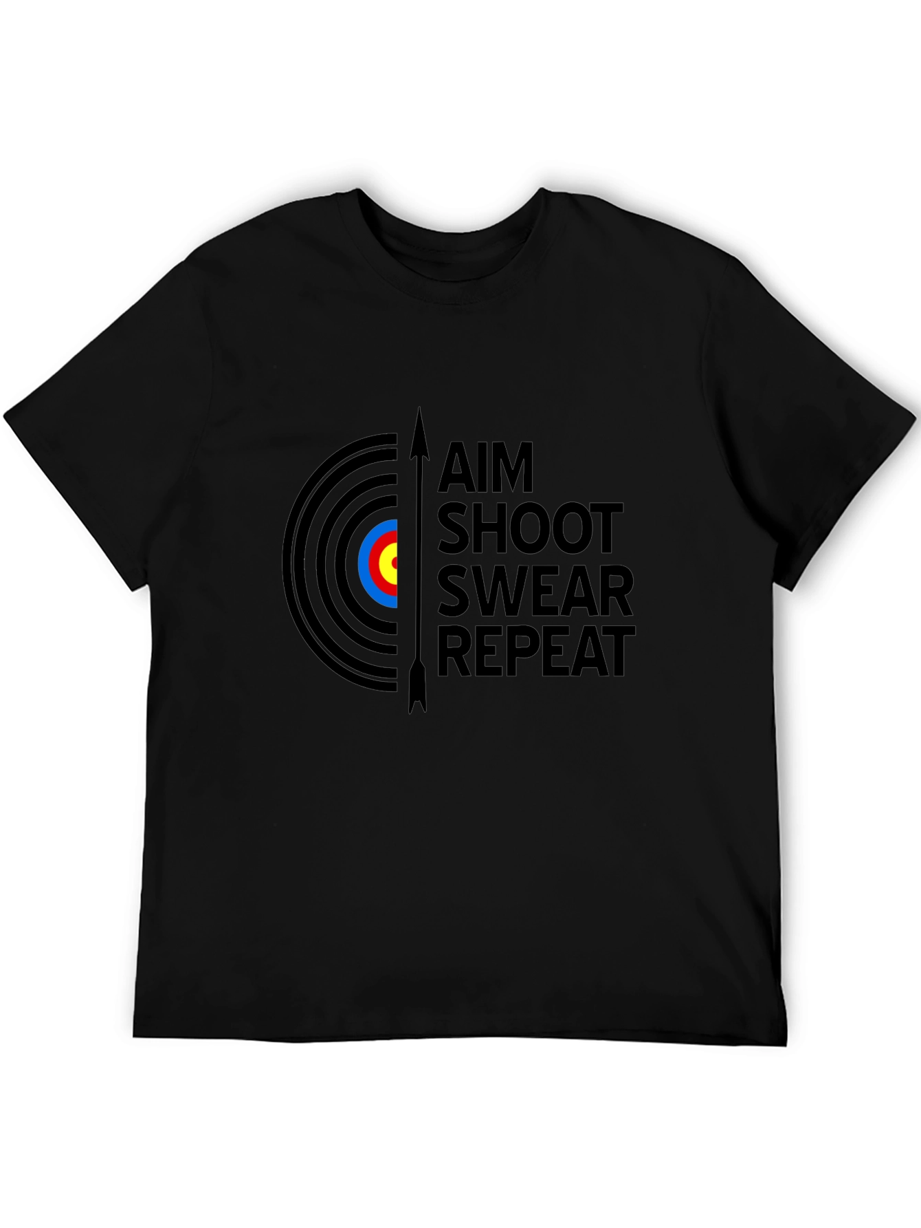 Archery Target T-Shirt - Aim Shoot Swear Repeat Tee
