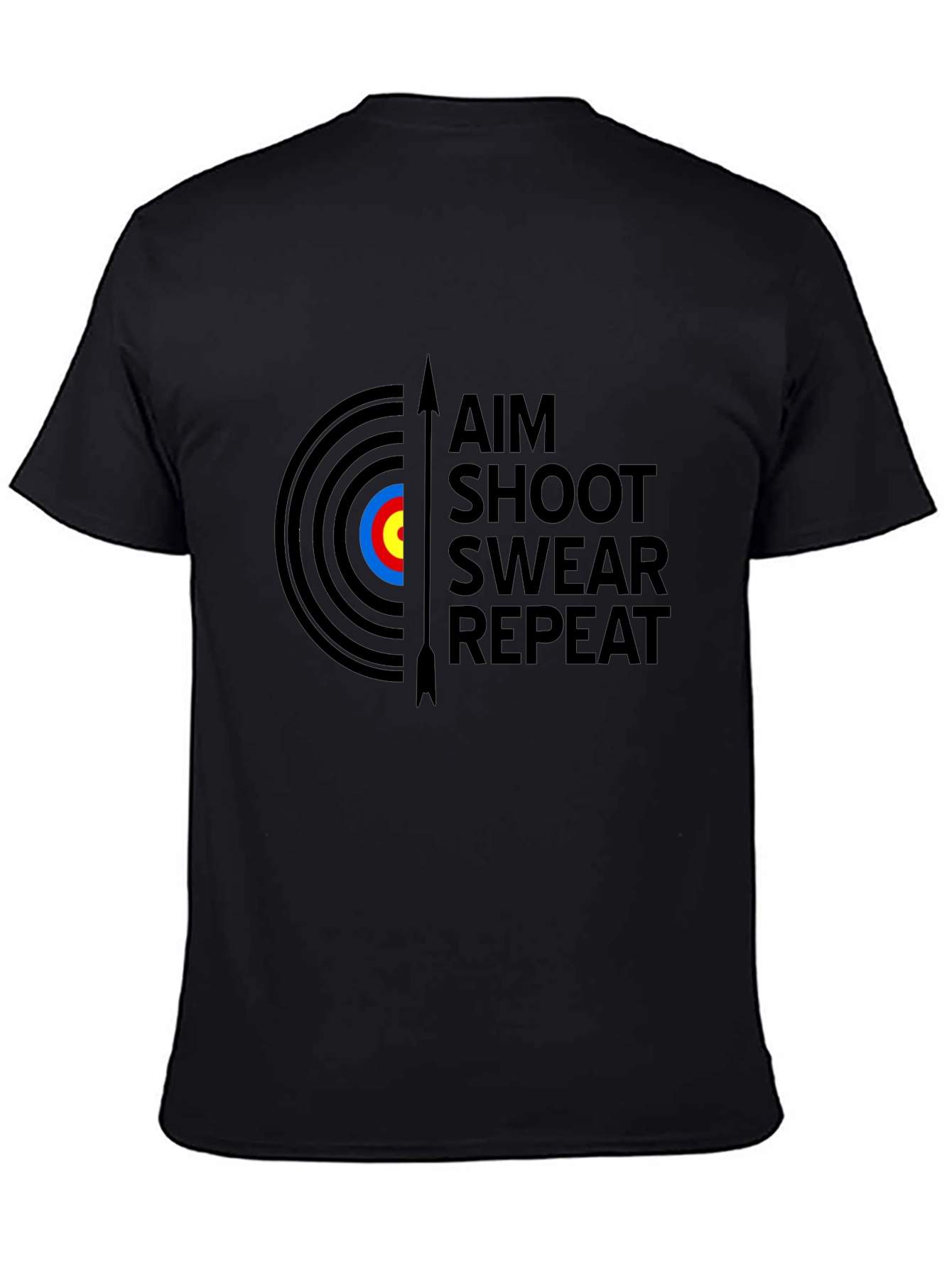 Archery Target T-Shirt - Aim Shoot Swear Repeat Tee