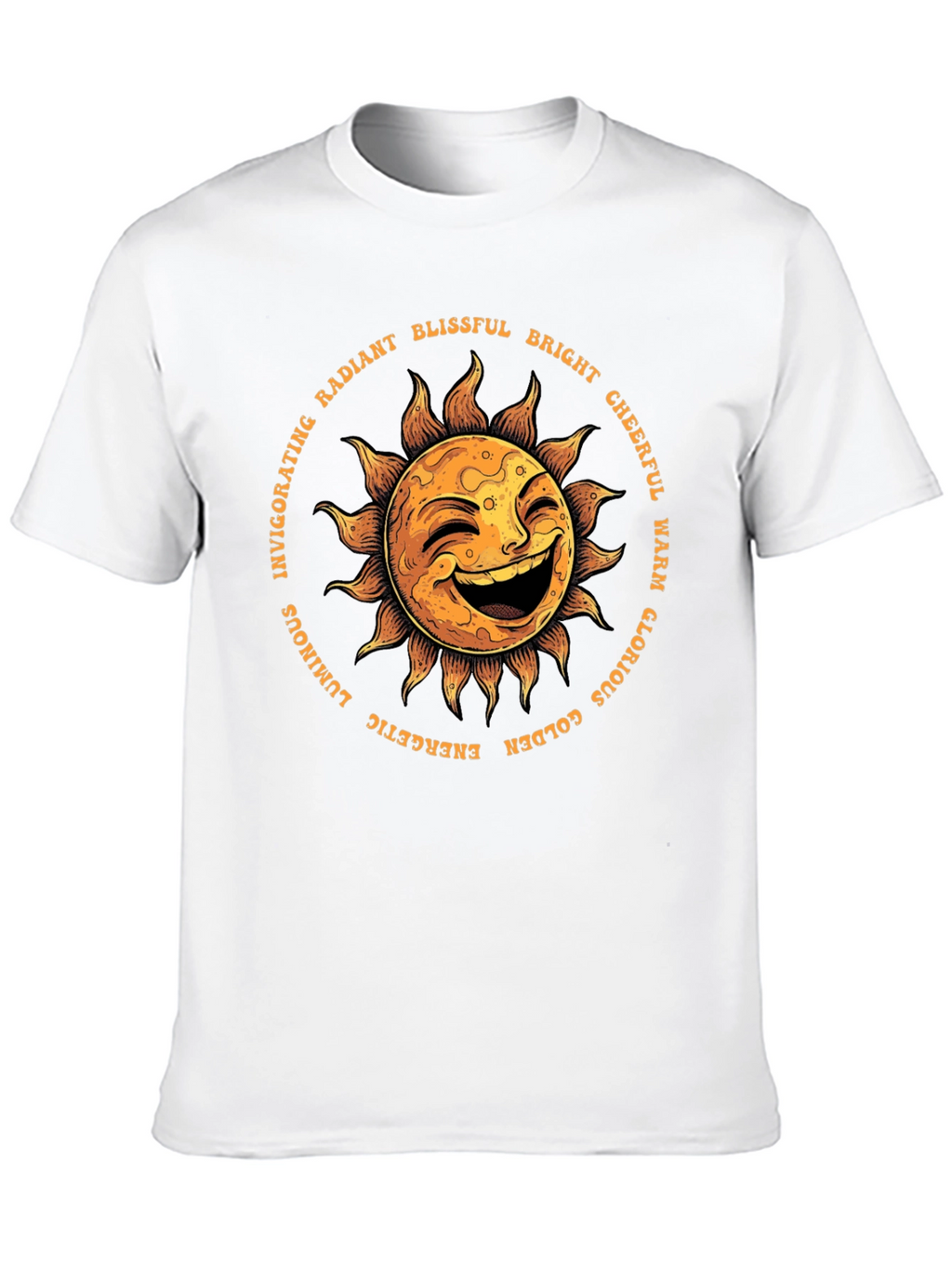 Smiling Sun Graphic T-Shirt - Black