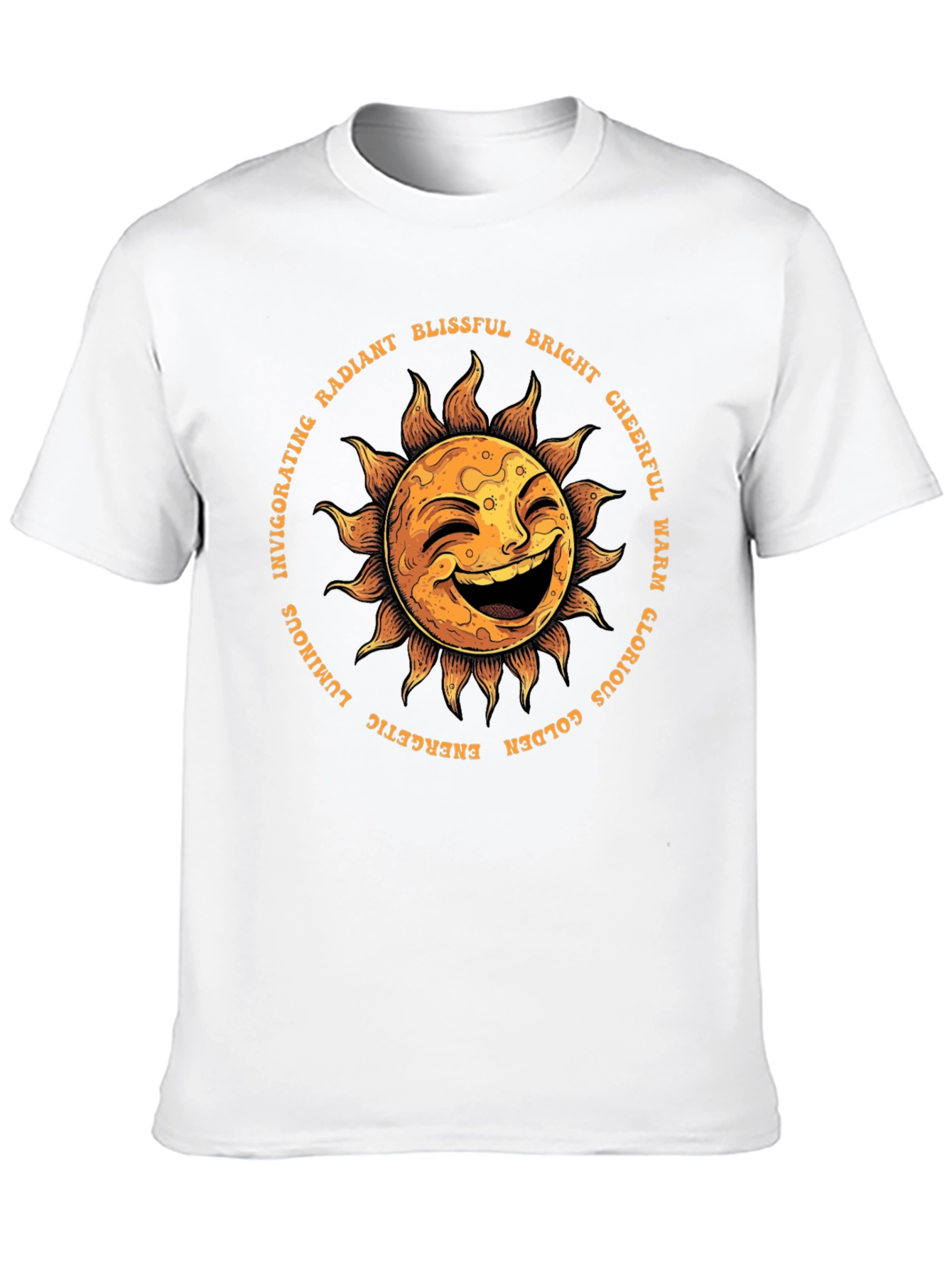 Smiling Sun Graphic T-Shirt - Black