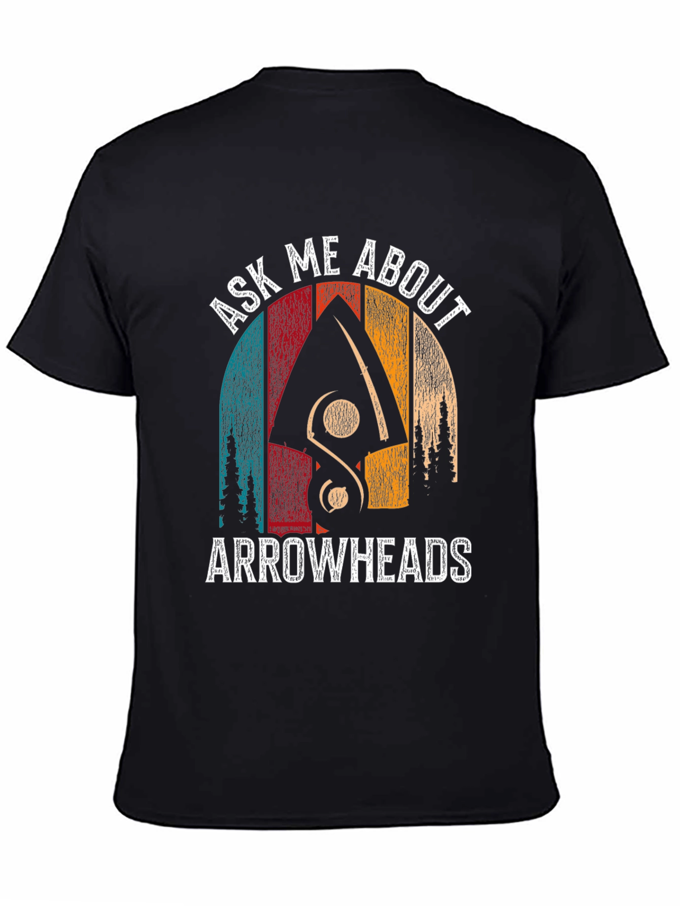 Ask Me About Arrowheads Black T-Shirt