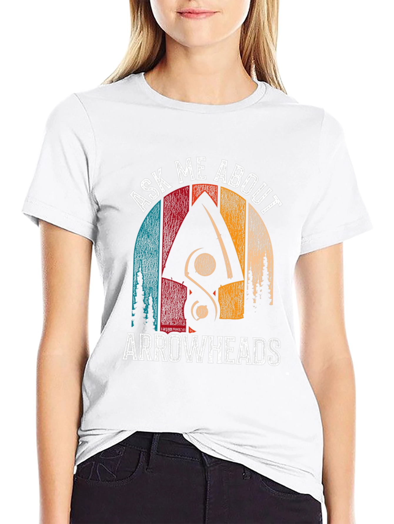 Ask Me About Arrowheads Black T-Shirt