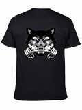 Wolf Gym T-Shirt - Black - Weightlifting Beast