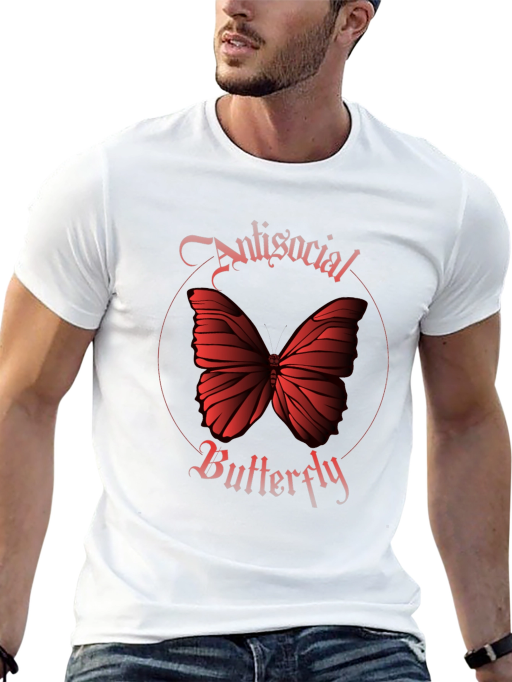 Antisocial Butterfly Graphic Tee - Black