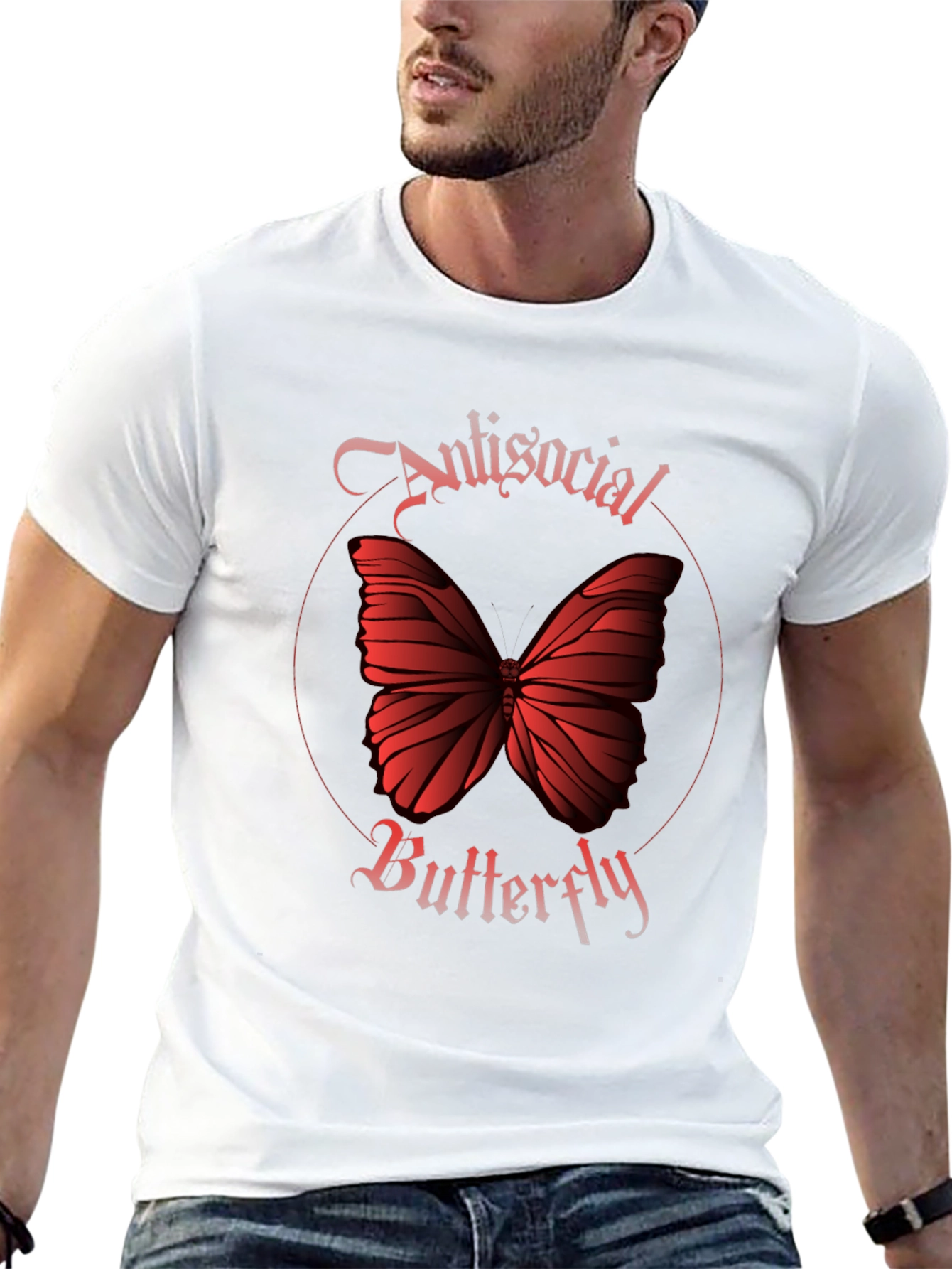 Antisocial Butterfly Graphic Tee - Black