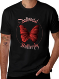 Antisocial Butterfly Graphic Tee - Black