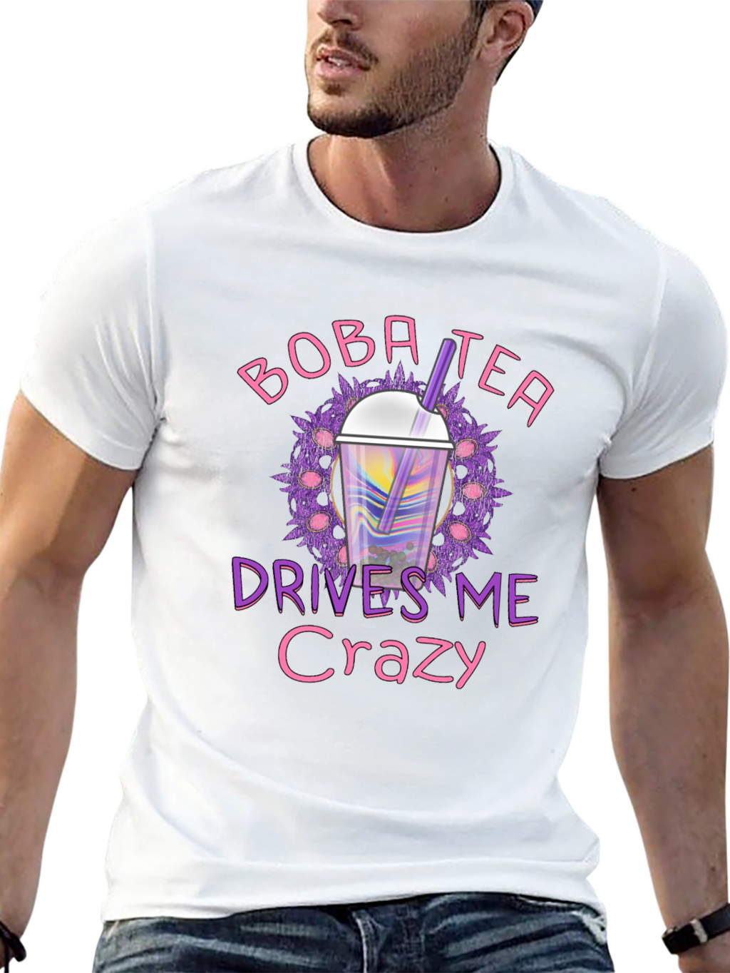 Boba Tea Drives Me Crazy Black T-Shirt