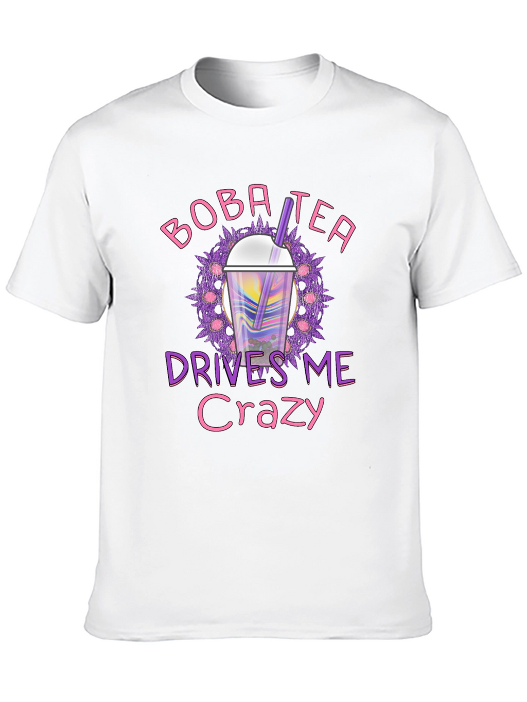 Boba Tea Drives Me Crazy Black T-Shirt