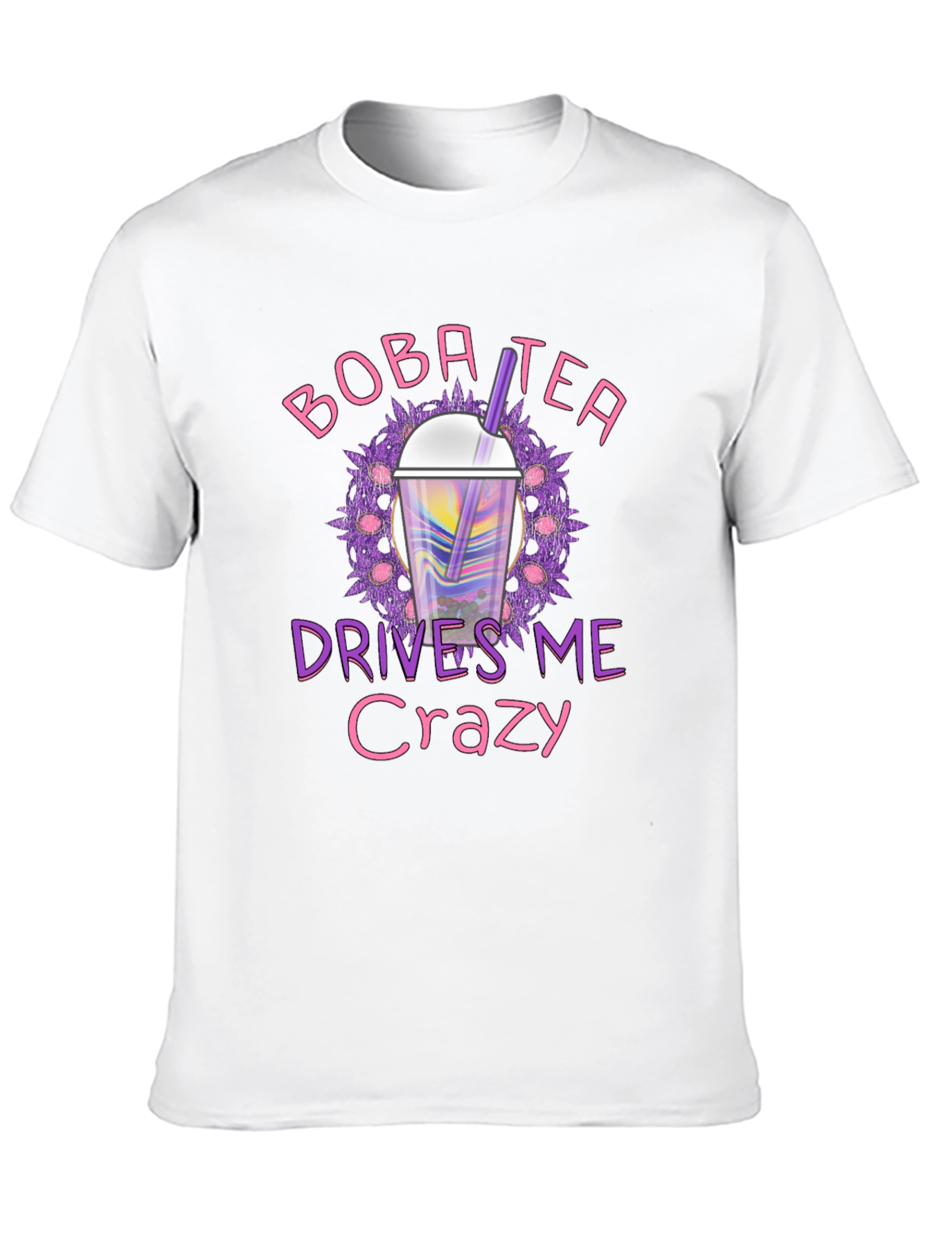 Boba Tea Drives Me Crazy Black T-Shirt