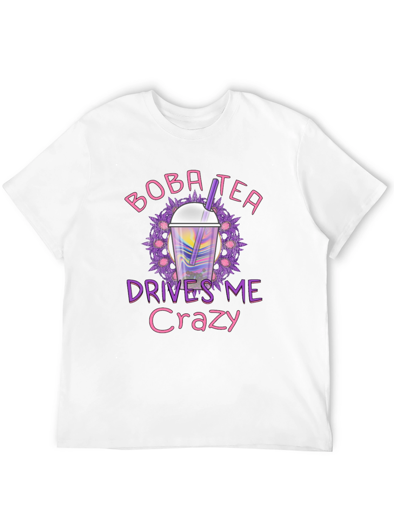 Boba Tea Drives Me Crazy Black T-Shirt