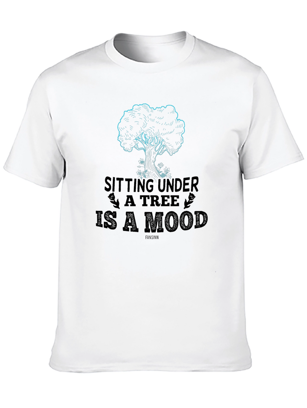 Sitting Under A Tree is a Mood Black T-Shirt