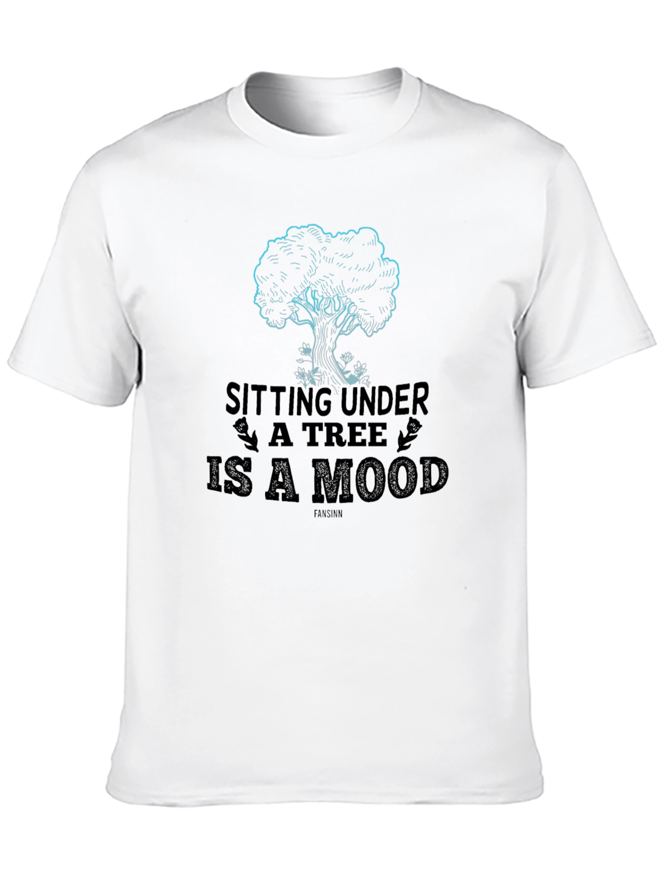 Sitting Under A Tree is a Mood Black T-Shirt