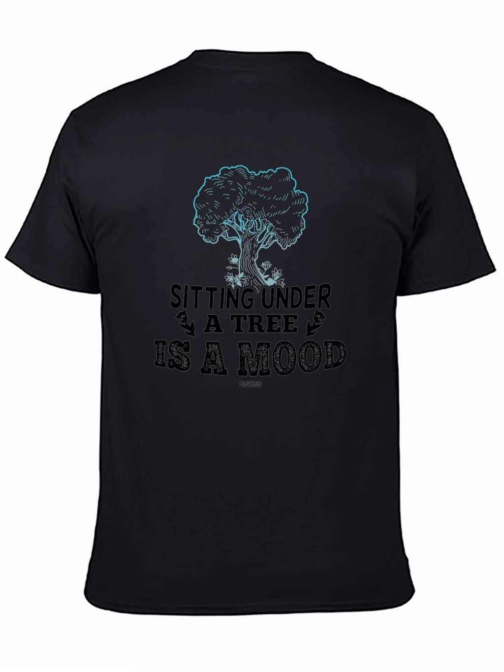 Sitting Under A Tree is a Mood Black T-Shirt