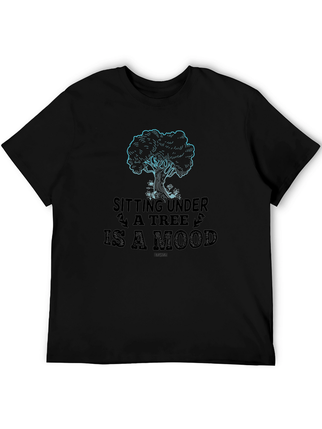 Sitting Under A Tree is a Mood Black T-Shirt