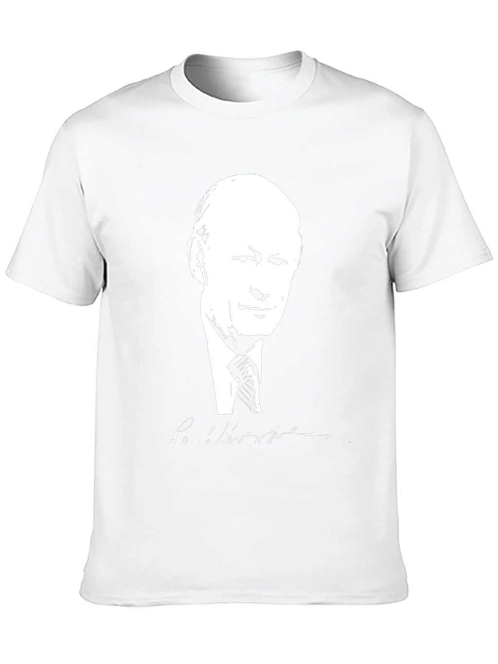 Black T-Shirt with White Graphic Design