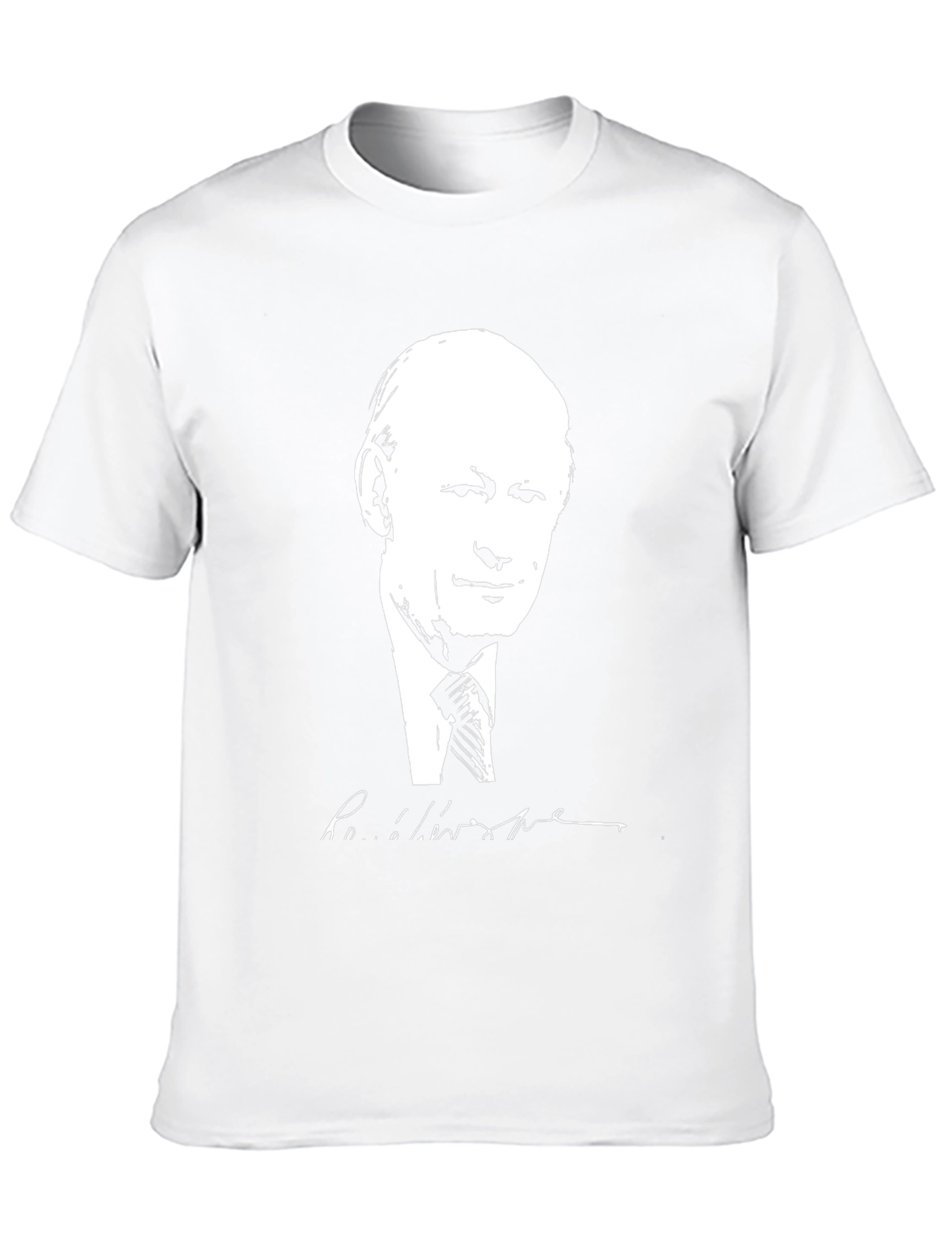 Black T-Shirt with White Graphic Design