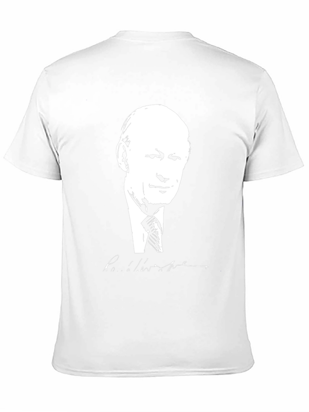 Black T-Shirt with White Graphic Design