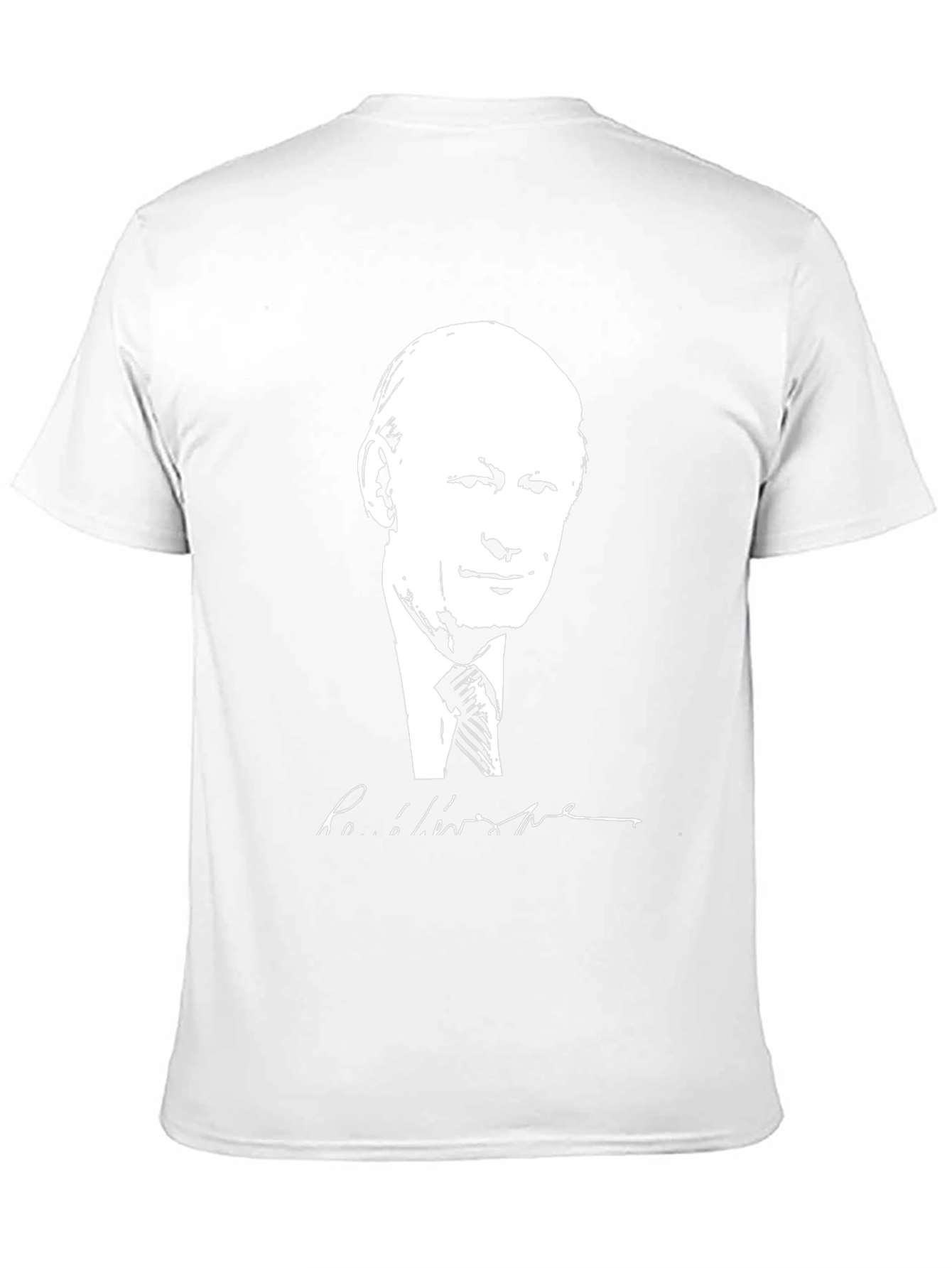 Black T-Shirt with White Graphic Design