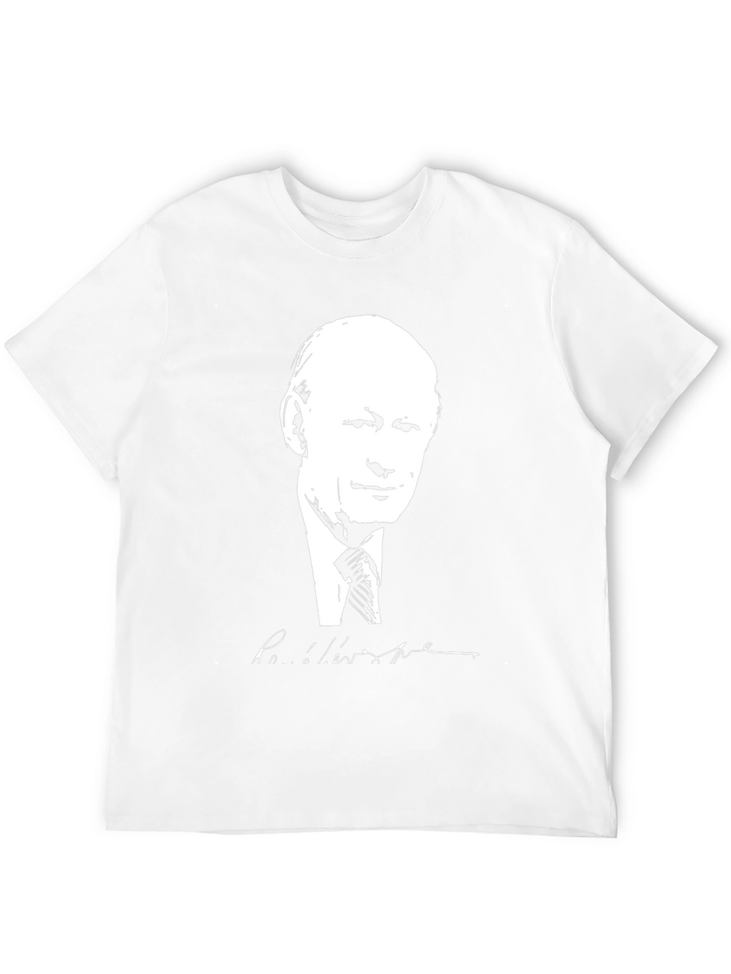 Black T-Shirt with White Graphic Design