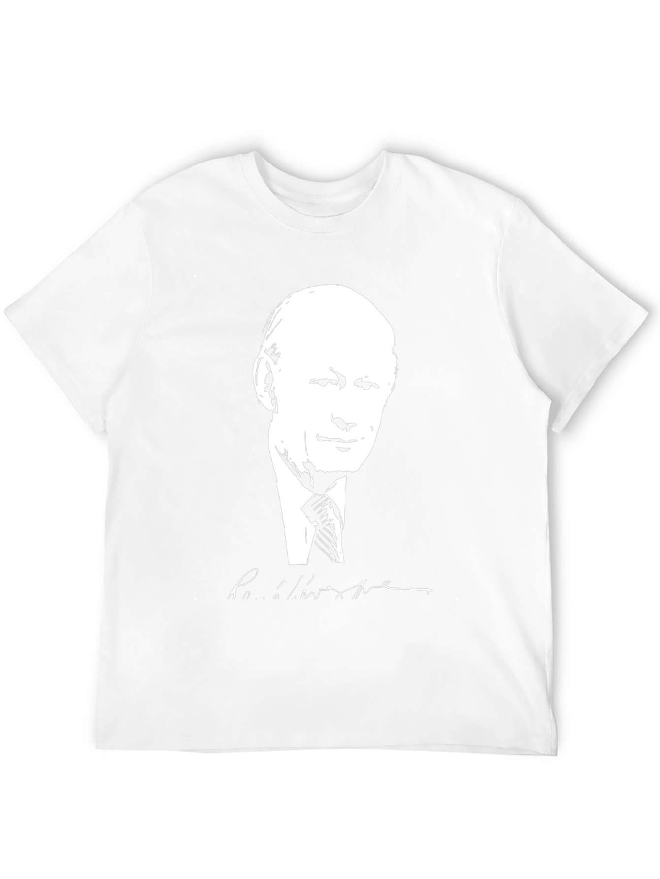 Black T-Shirt with White Graphic Design