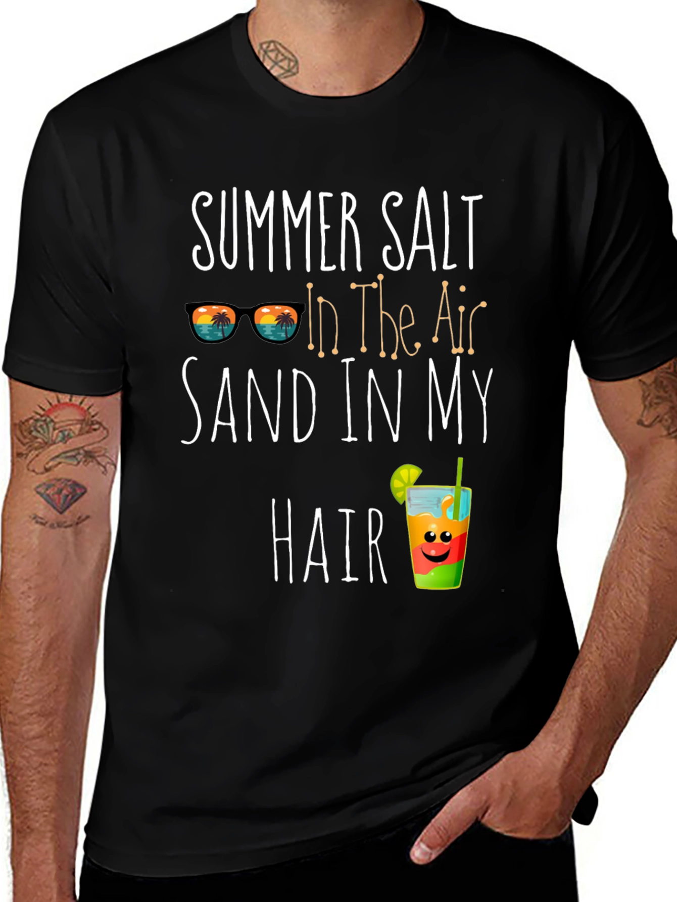 Summer Salt Sand Hair Graphic Tee