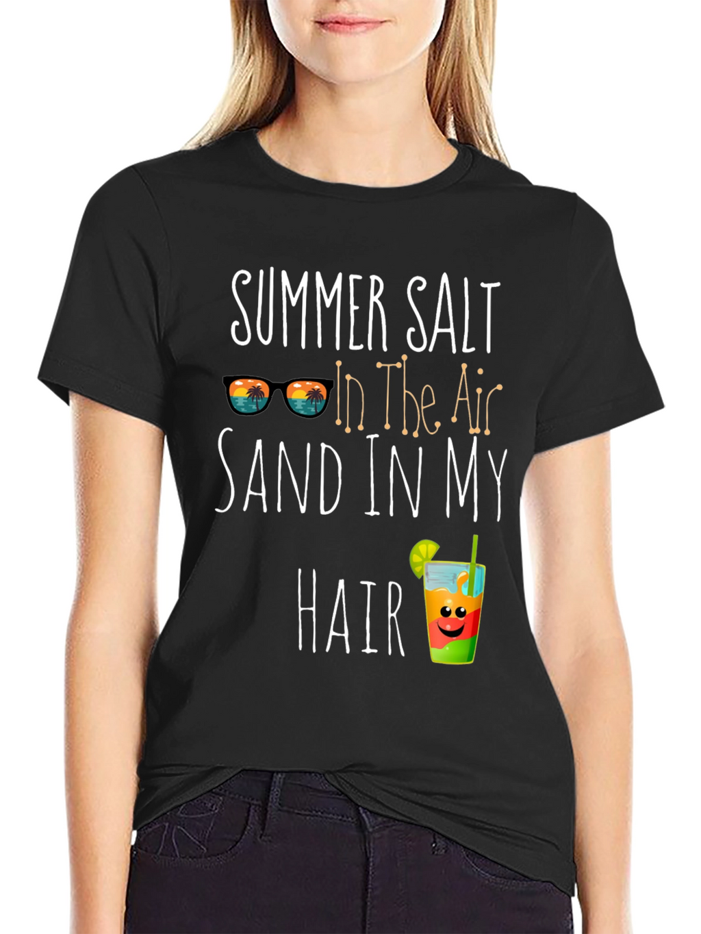 Summer Salt Sand Hair Graphic Tee