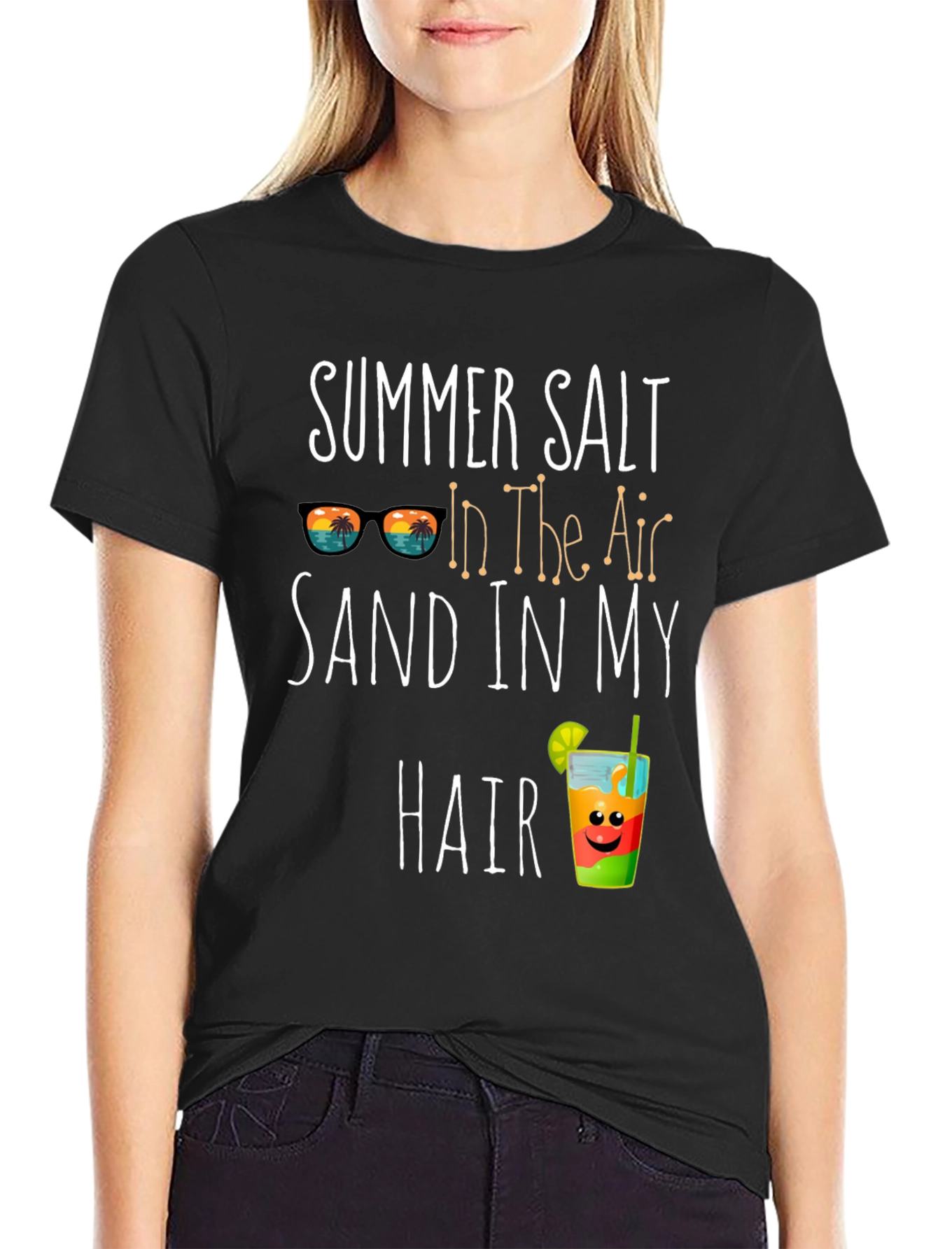 Summer Salt Sand Hair Graphic Tee