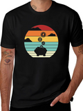 Retro Crypto Piggy Bank Black T-Shirt