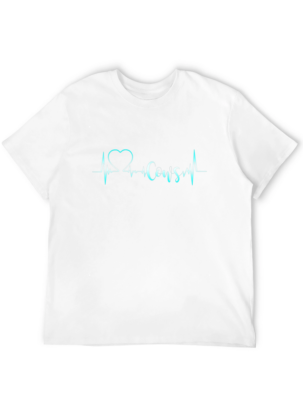 Love Cows Black T-Shirt - Heartbeat Design