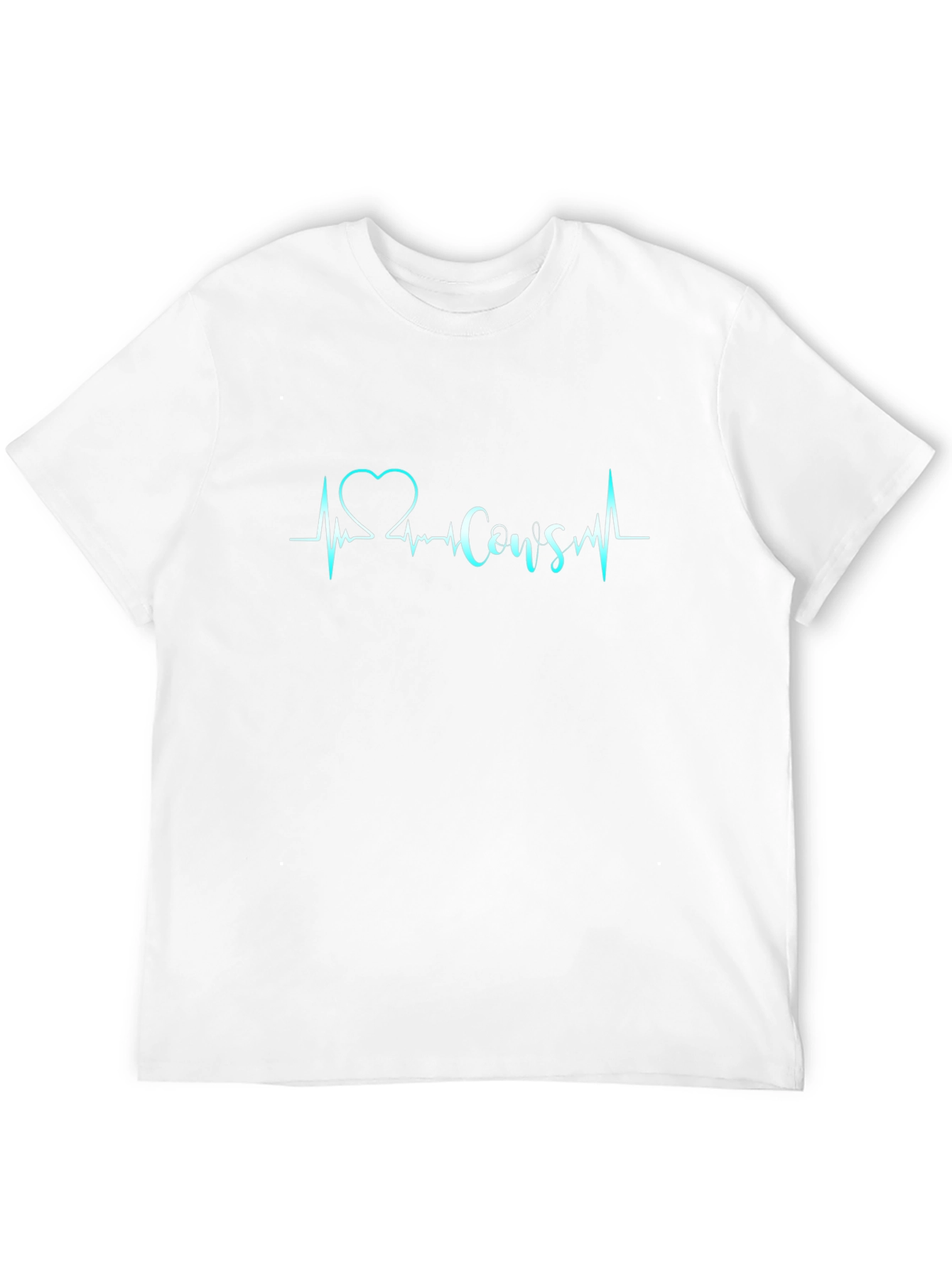 Love Cows Black T-Shirt - Heartbeat Design