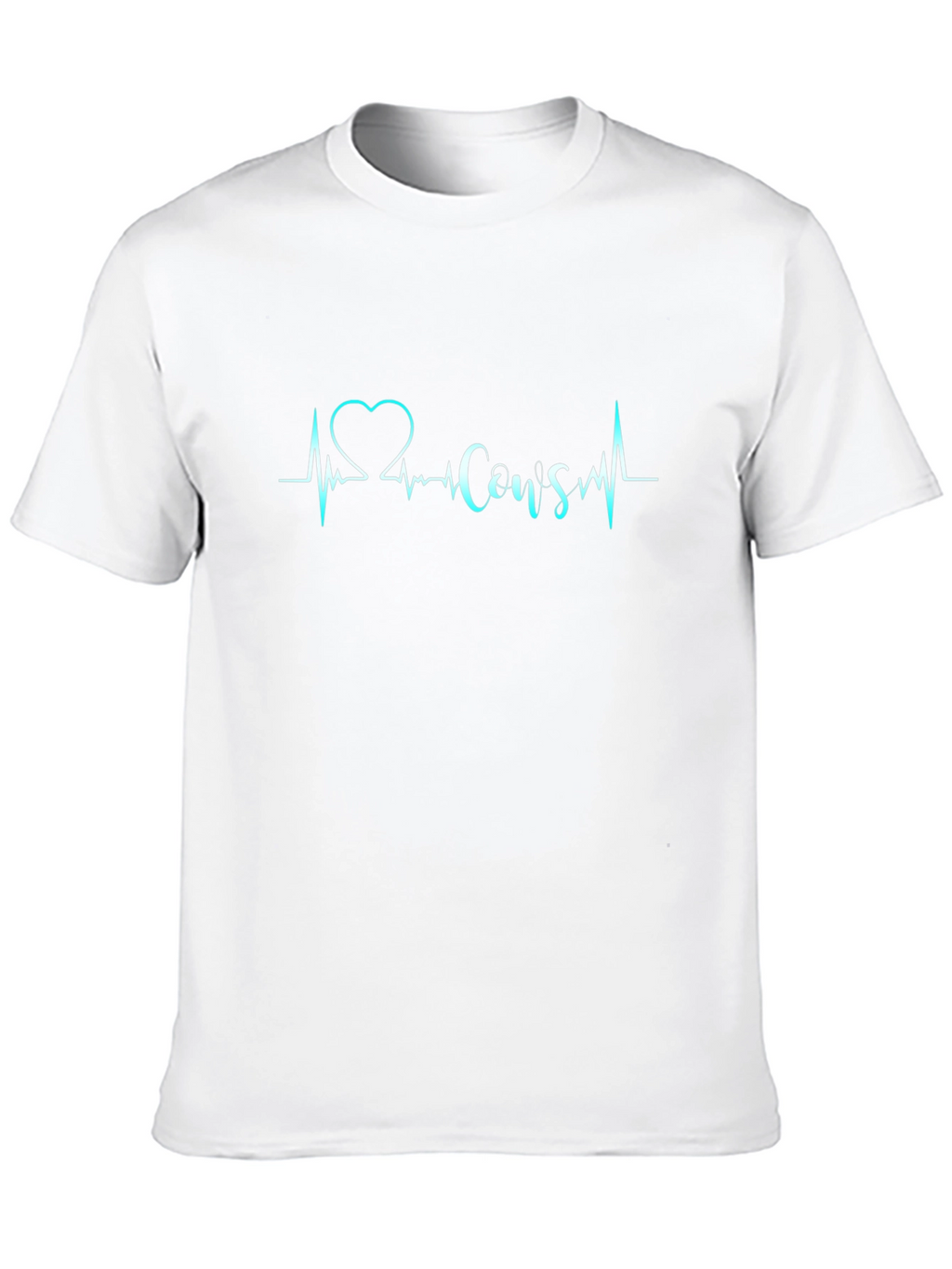 Love Cows Black T-Shirt - Heartbeat Design