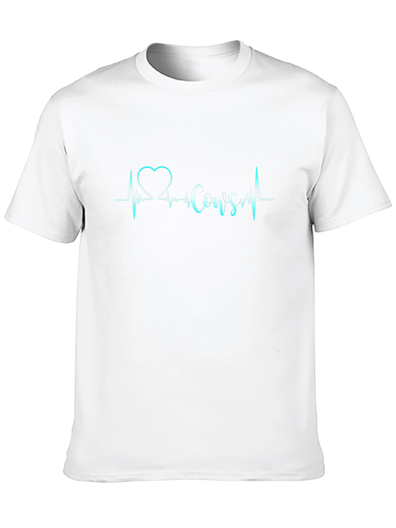 Love Cows Black T-Shirt - Heartbeat Design