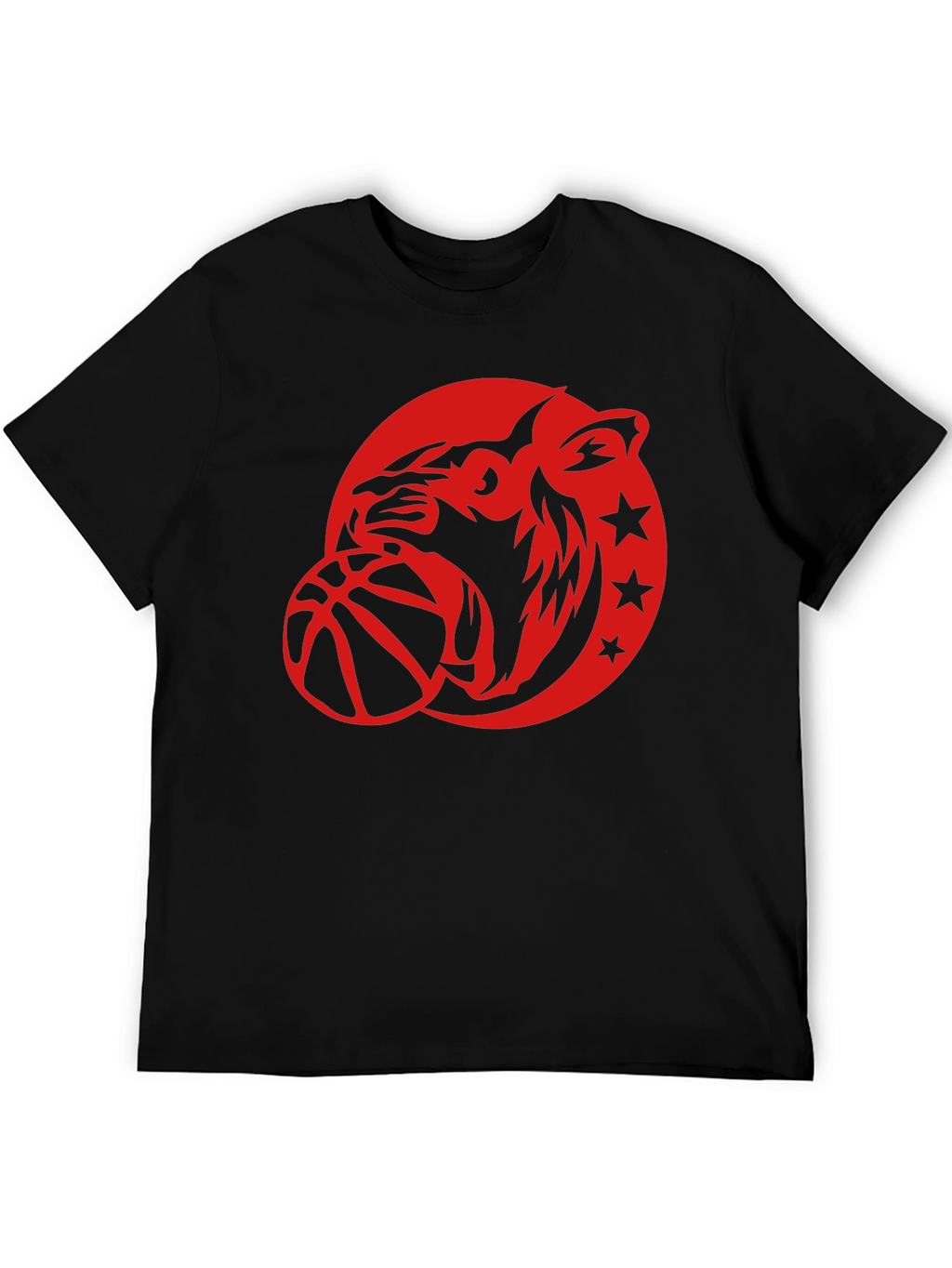 Cool Graphic Tee - Tiger Basketball Design