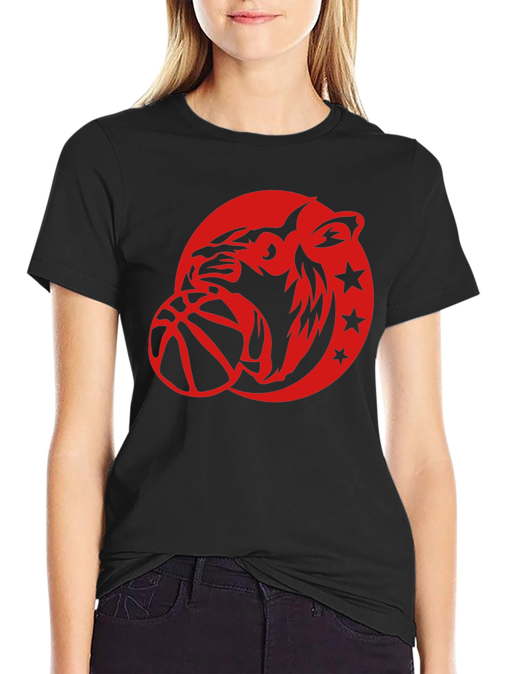 Cool Graphic Tee - Tiger Basketball Design
