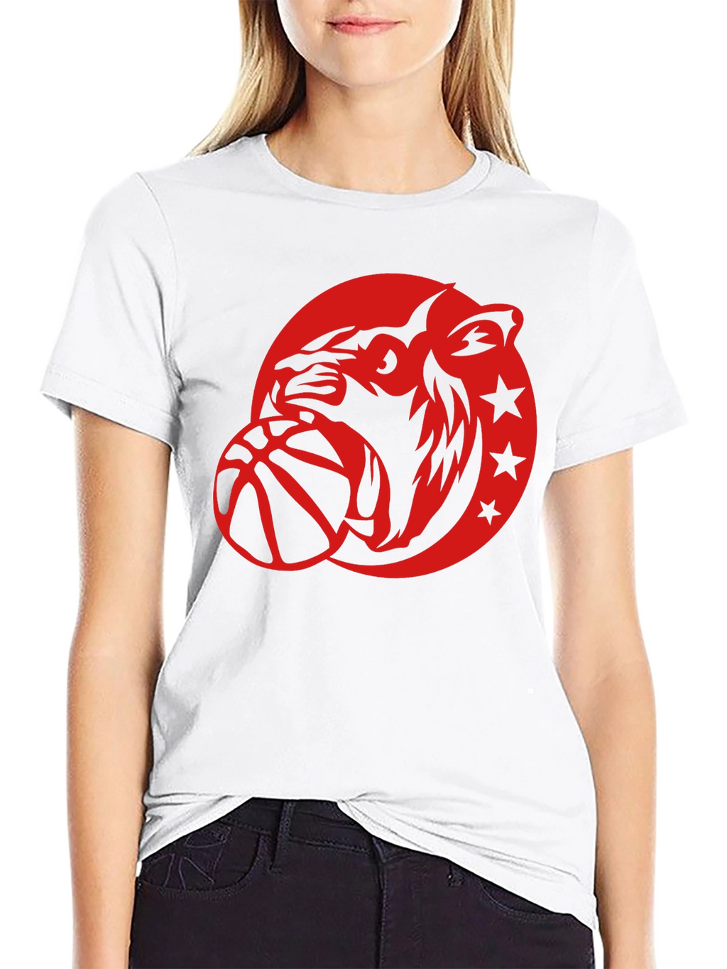Cool Graphic Tee - Tiger Basketball Design