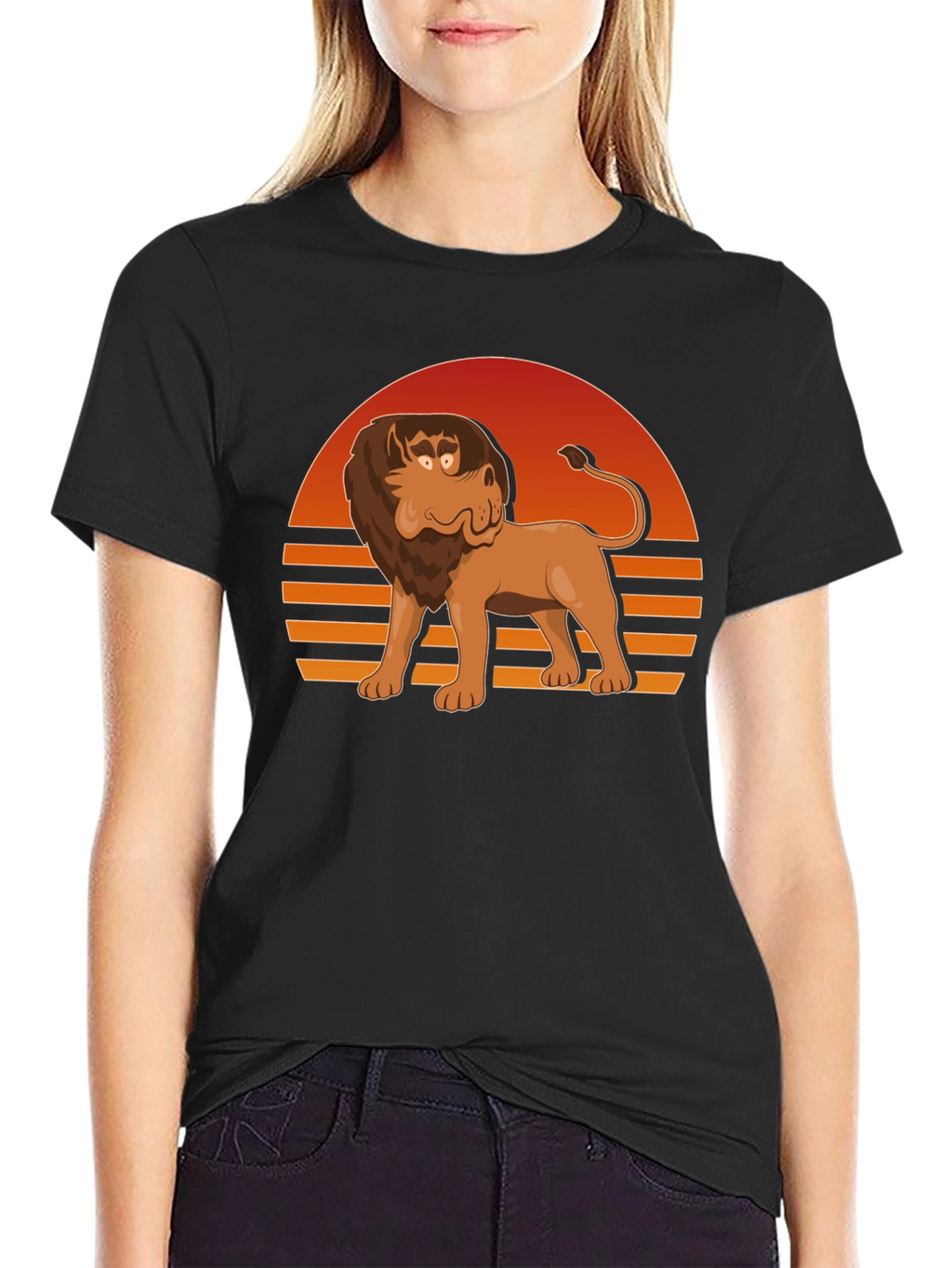 Retro Cartoon Lion Graphic Tee