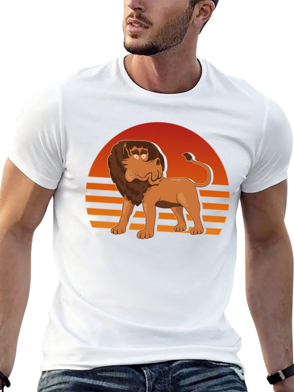 Retro Cartoon Lion Graphic Tee
