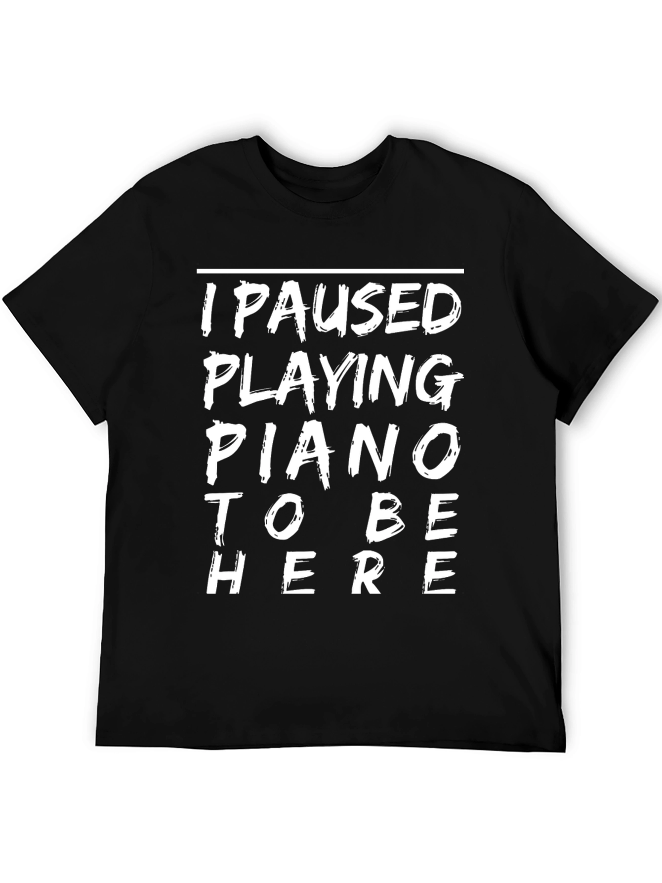 Funny Piano Player Black T-Shirt