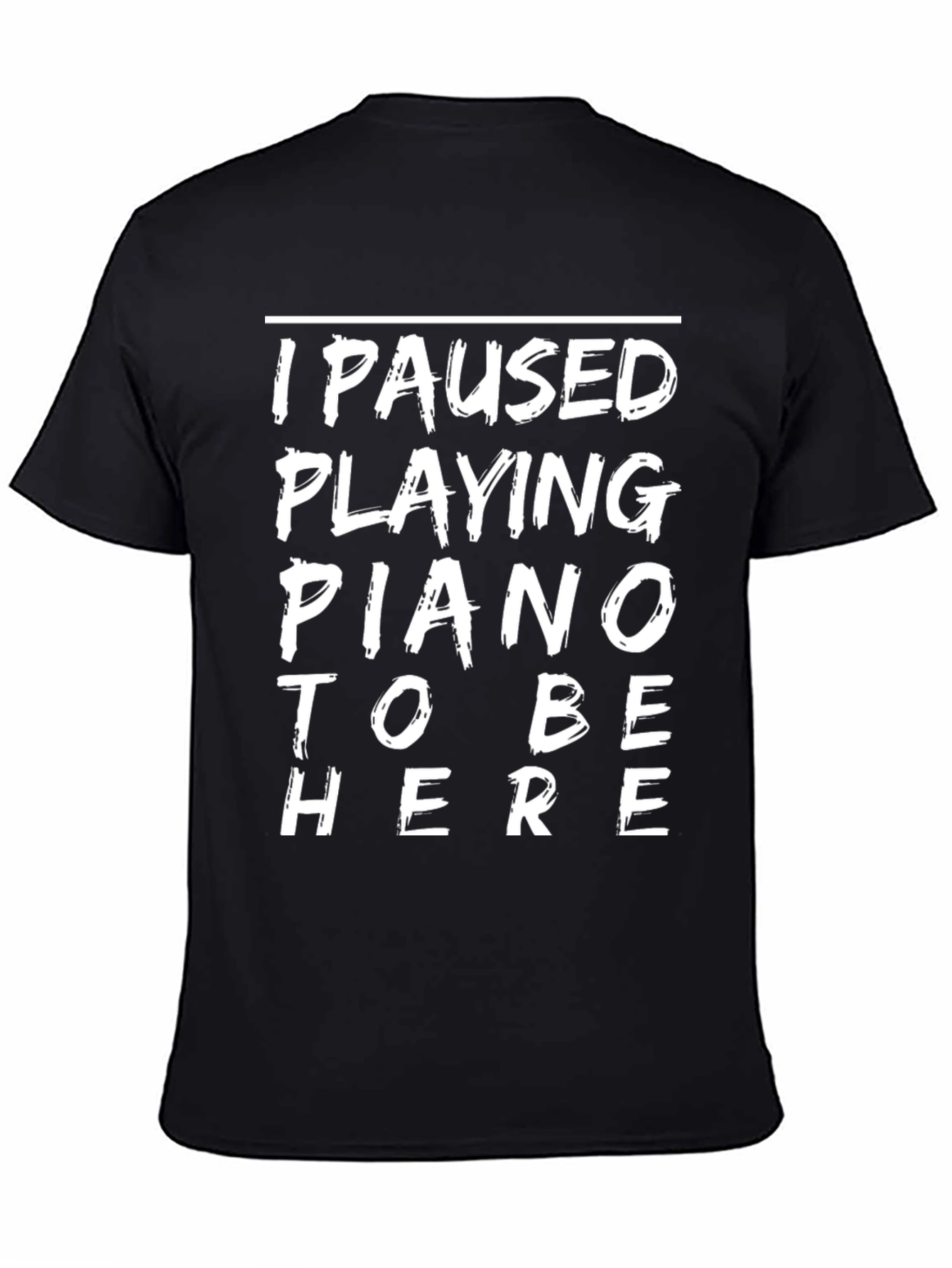 Funny Piano Player Black T-Shirt