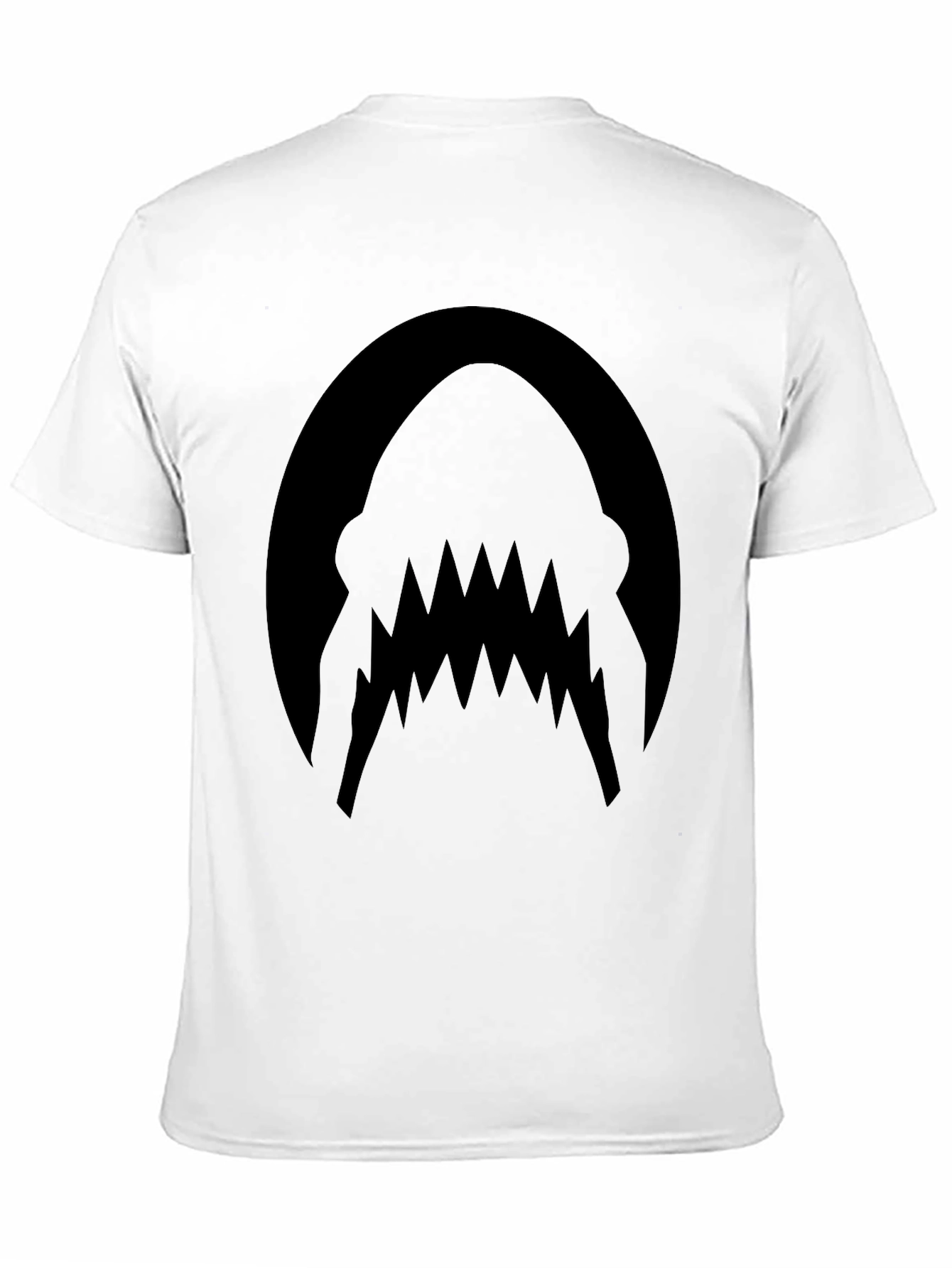 Mens Black Shark Teeth Graphic Tee