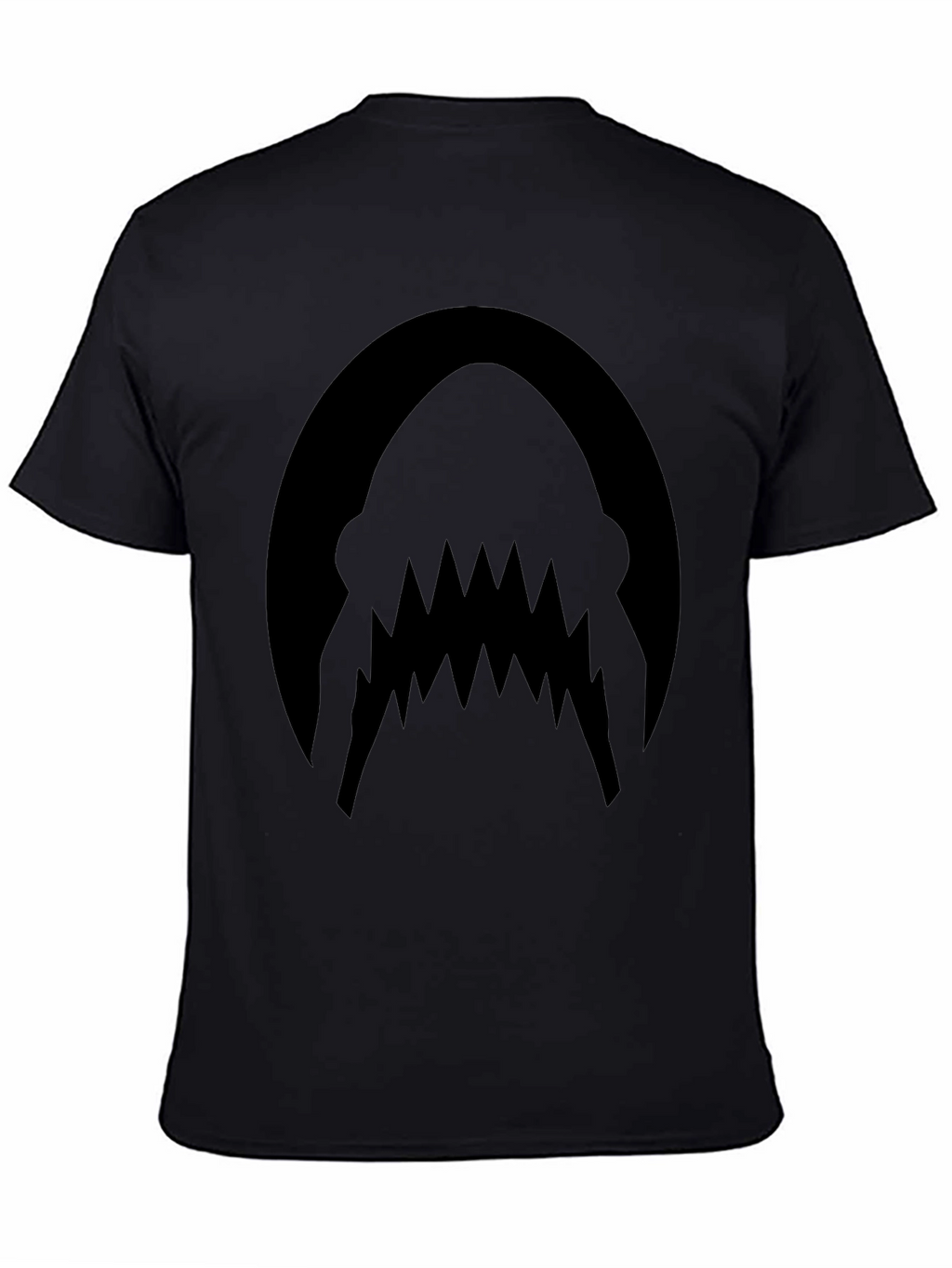 Mens Black Shark Teeth Graphic Tee