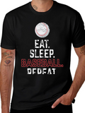 Eat Sleep Baseball Repeat Graphic Tee