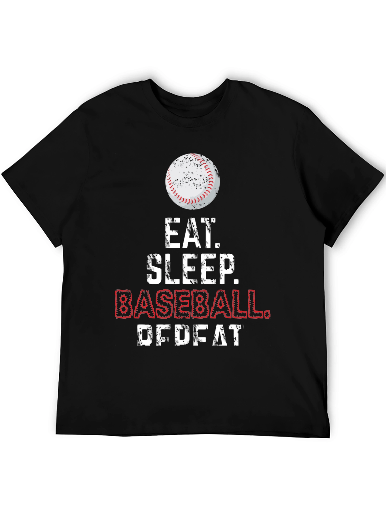Eat Sleep Baseball Repeat Graphic Tee