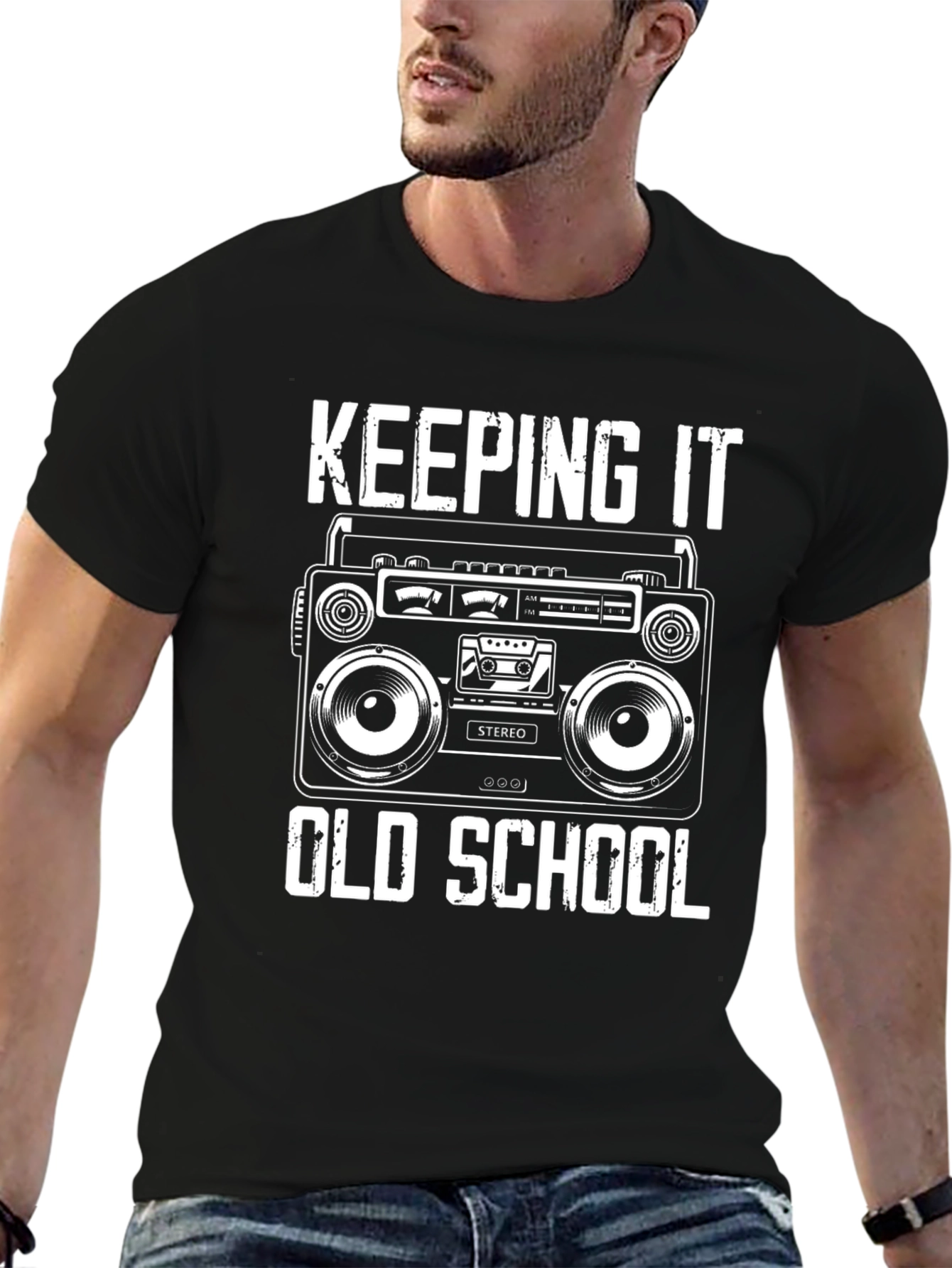 Keeping it Old School Boombox Graphic Tee